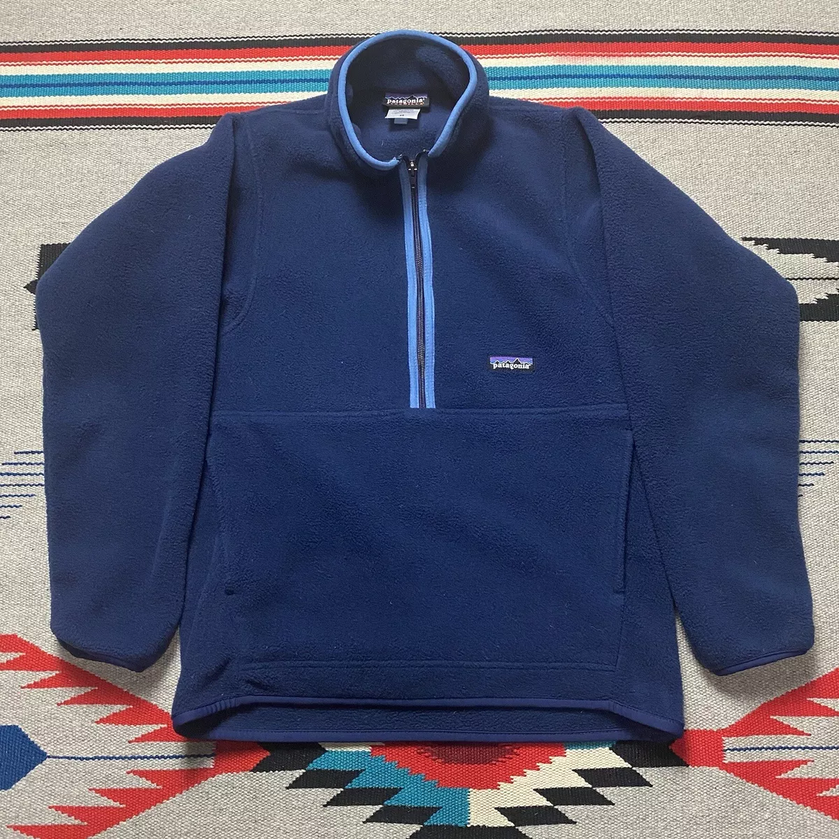 Patagonia Synchilla Half Zip Pullover Fleece Jacket Mens Size XS Navy Blue Solid