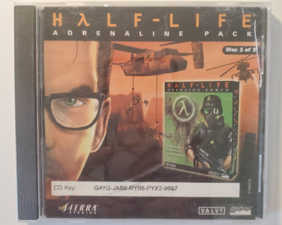 Half-Life Adrenaline Pack Disc 3 of 3 PC Game Sierra Computer Game