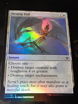 mtg  foil 凶暴化 Destroy Evil FOIL , Dominaria United , Near Mint ,MTG, FREE