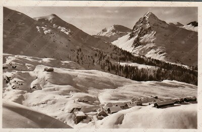 1938 PASSO ROLLE towards the Coast stamp Hut Sass Maor Trento Postcard
