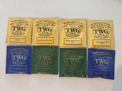 8 Mixed Assortment 1837 TWG Tea Bags. Fresh. Great Selection For Your Tea Time