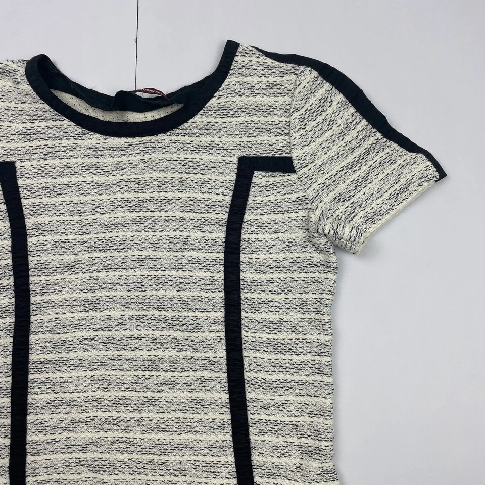 Top Comptoir Des Cotonniers blusa piccola grigia da donna manica corta girocollo - Immagine 4 di 4