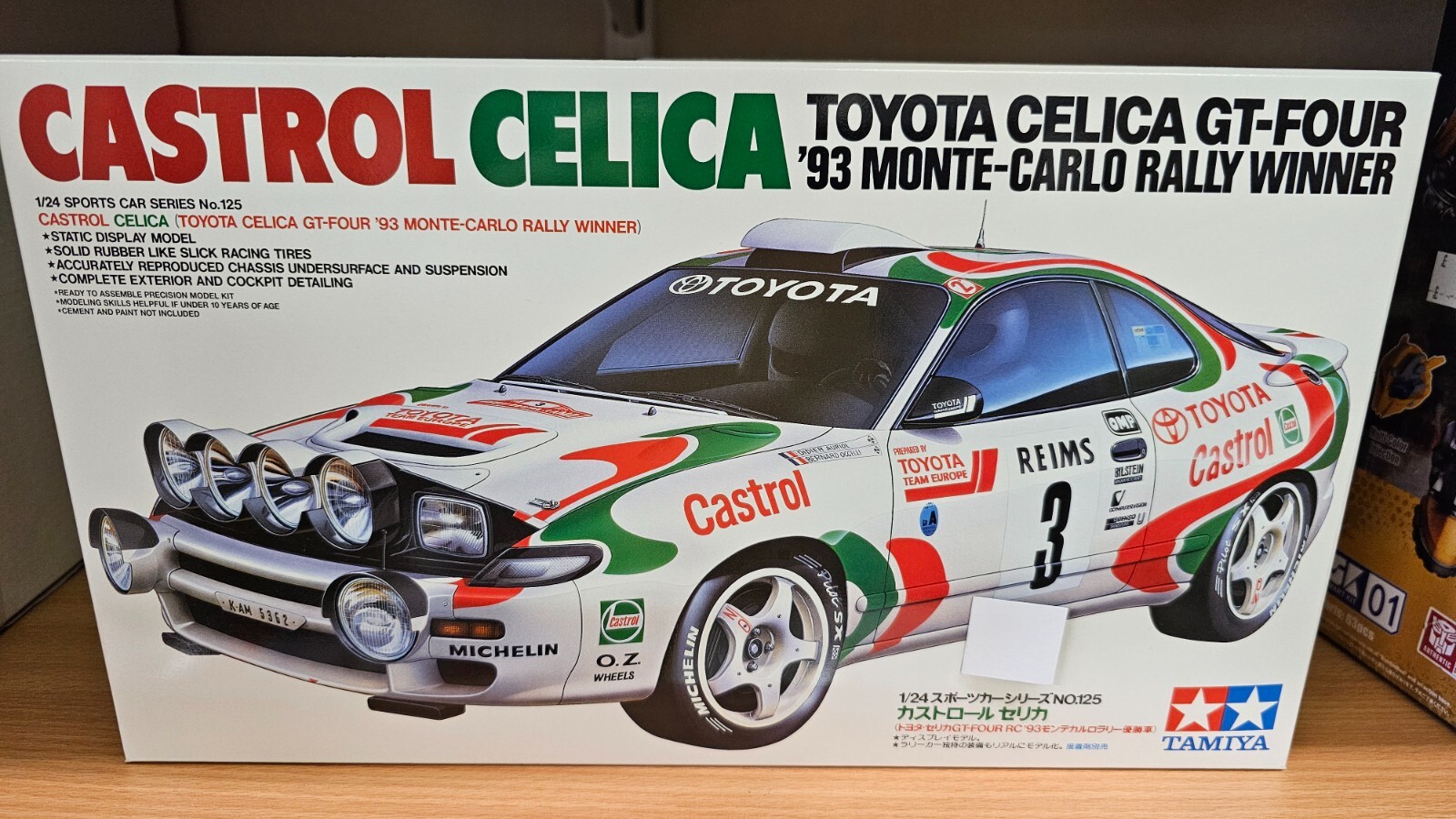 24125 Tamiya 1:24 Scale Castrol Toyota Celica GT-4 93 Monte-Carlo Rally Winner