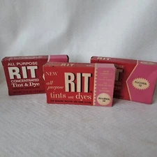 Vintage Rit Tints and Dyes Fuchsia No.12 Lot of 3 NOS