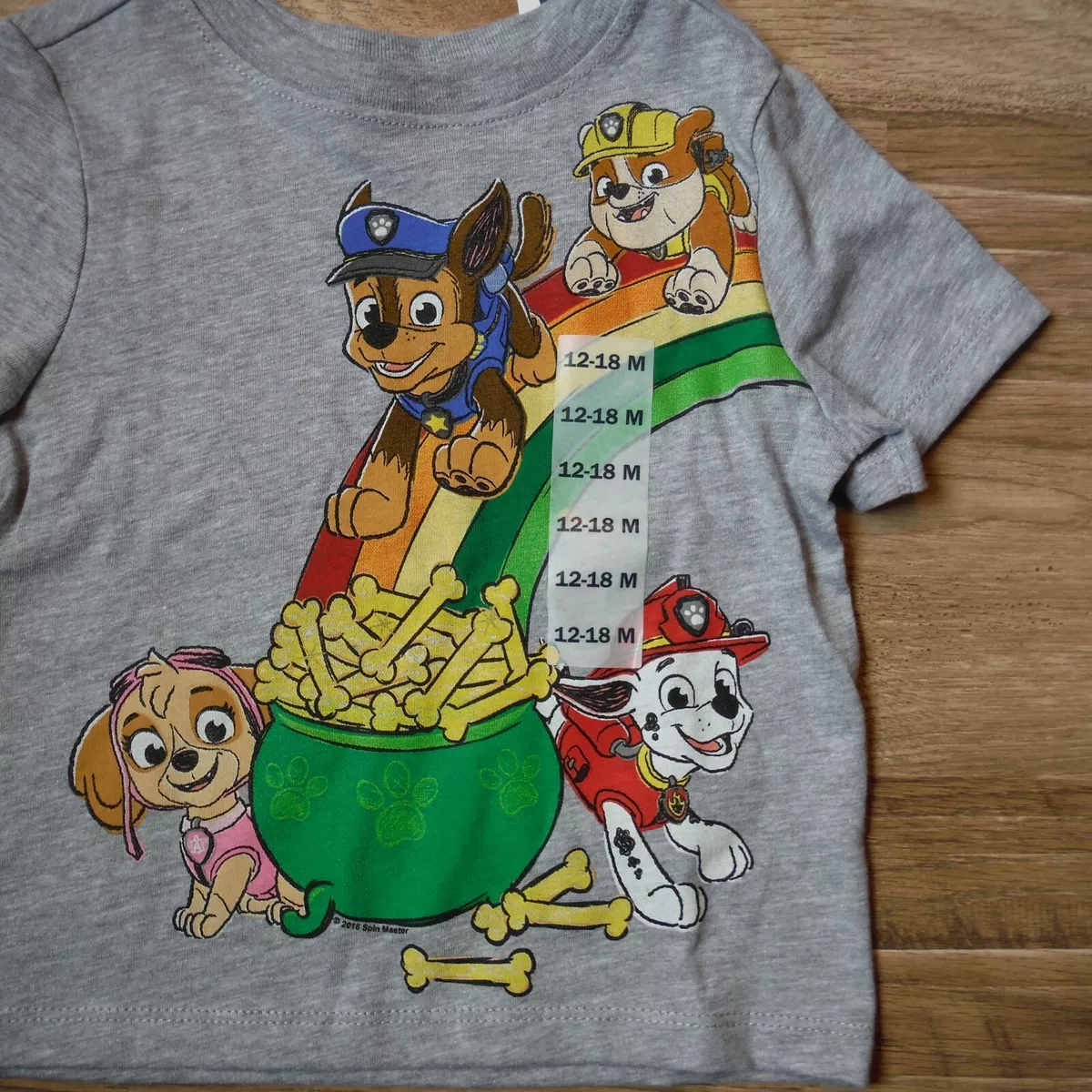 Old Navy Gray Paw Patrol Tee Shirt size 12 18 months boys short sl
