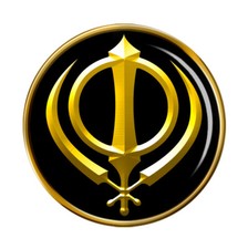 Khanda relief Pin Badge