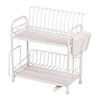 PEARL METAL arrester drainer rack tray HB-1858 Slim Type 2-tier White water flow