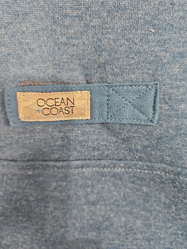 Camisa Pullover Ocean Coast Para Hombres Grande Azul 1/4 Cremallera Suéter Microfibra Suave Nueva con Etiquetas - Imagen 4 de 5
