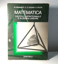 MATEMATICA CALCOLO INFINITESIMALE E ALGEBRA LINEARE ZANICHELLI LIBRO - (174)