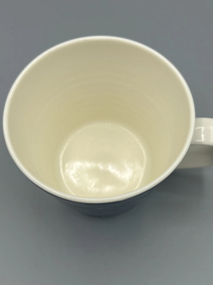Taza de té de café Royal Doulton Pacific azul a rayas, 3 1/4" de alto, 4" de diámetro Foto 4 de 4