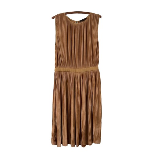 strapless open back dress Eco Silk Pleated Godet Dress – Tibi Official main image 1