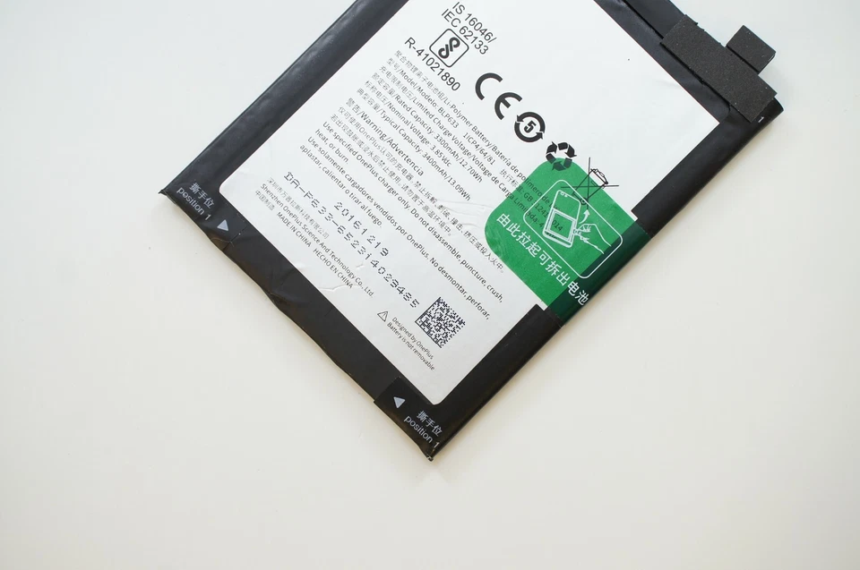 Batería OEM OnePlus 3T A3003 BLP633 USADA ORIGINAL Foto 4 de 4