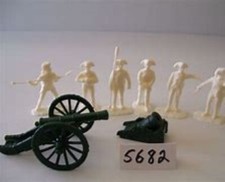 ARMIES IN PLASTIC 5682 AMERICAN REVOLUTION-6 POUND FRENCH ARTILLERY  MORTAR