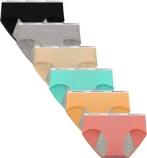 Nalwort Teen Girls Period Underwear Menstrual Period Panties Leak-Proof Organic