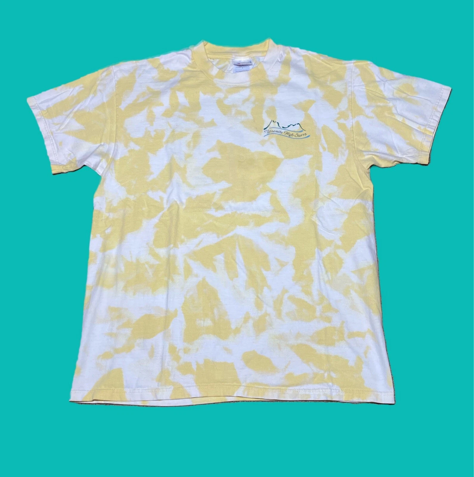 Vintage 90s Hanes Yosemite Hugh Sierra Camp Back Gralhic Bleached T Shirt size L