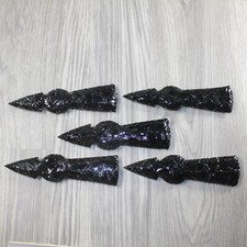 5 Obsidian Ornamental Tomahawk Heads 3544 Ax Axe Hatchet