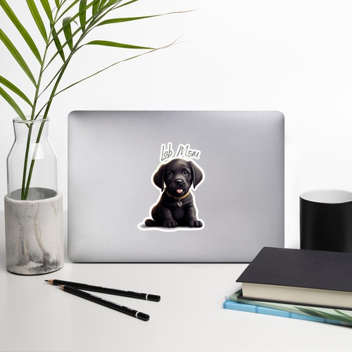 Black Lab Mom Vinyl Sticker - Bubble-Free Design, Multiple Sizes - Picture 9 of 10