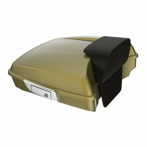 For 2014+ Harley Street Road Glide Olive Gold Razor Tour Pack Pak Luggage Trunk - Picture 4 of 12