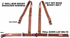 COPPER RACING HARNESS OFF ROAD 2" SEAT BELT 4 PT B&T ROLL BAR MOUNT BUGGY BELT