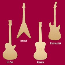 Large 36 Guitar Unfinished Wood Cutout Shape ...