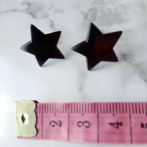 Star Stud Earrings CHOOSE colour Black White Red Kitsch Funky Fun Jewellery - Picture 10 of 17
