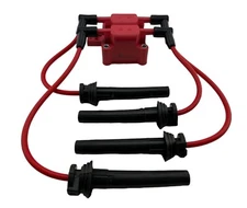 FITS 02-08 MINI COOPER HIGH OUTPUT IGNITION COIL PACK UPGRADE w/ 8MM PLUG WIRES