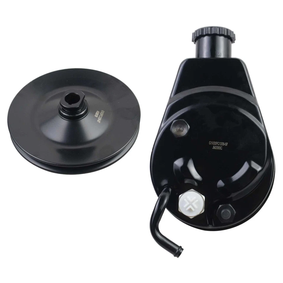 BBC SBC Black Power Steering Pump w/ Single Groove Pulley for Chevy Buick GMC - Image 3 of 4