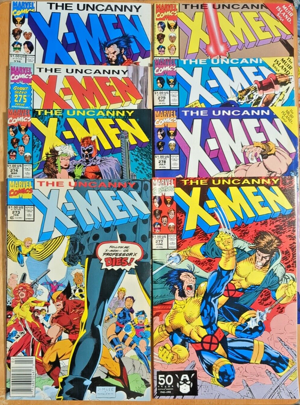 Uncanny X-Men #273-280 run from 1991 Chris Claremont Jim Lee