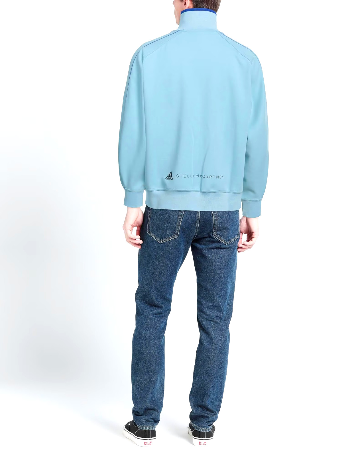 Adidas x Stella McCartney Unisex Full Zip Track Suit: Jacket & Pants. Color Blue image 10