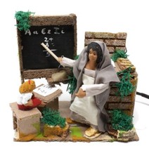 Pastore per Presepe in Movimento La Maestra  Statuina Terracotta 10 cm