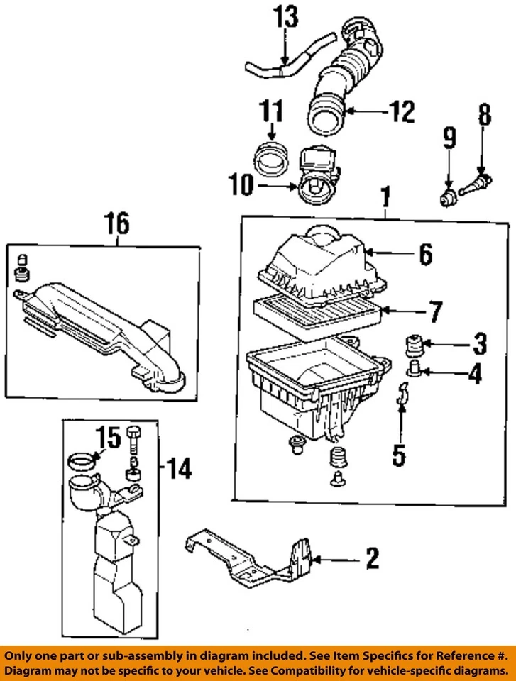 Used Air Cleaner Assembly fits: 2002 Mazda PROTEGE 1.8 Grade A - Image 3 of 4