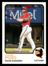 2022 Topps Heritage #614 Yohel Pozo Rookie Card Texas Rangers