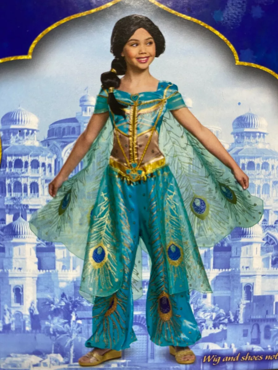 Disney Princess Jasmine Aladdin Girl's Fancy-Dress Costume with Accessories, Toddler 6(X), Toddler Girl's, Size: 6X, Blue