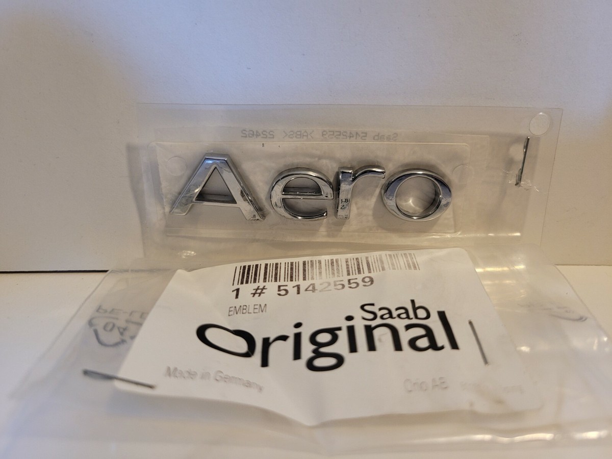NEW OEM Saab 9-3 Rear Trunk Boot Aero Badge Emblem 5142559 | eBay
