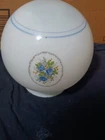 quoizel abigail adams blue poppy milk glass chandalier 6 inch globe