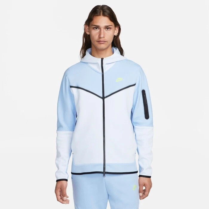 NIKE TECH FLEECE HOODIE MEN'S UK 2XL 'COBALT BLISS' - DV0537 479