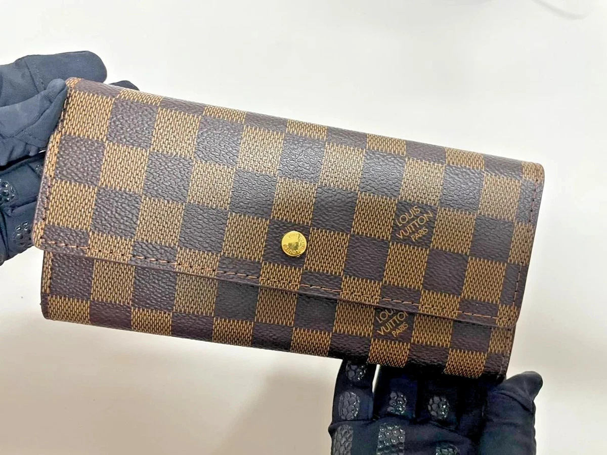 Louis Vuitton Damier Ebene Wallet for sale - eBay