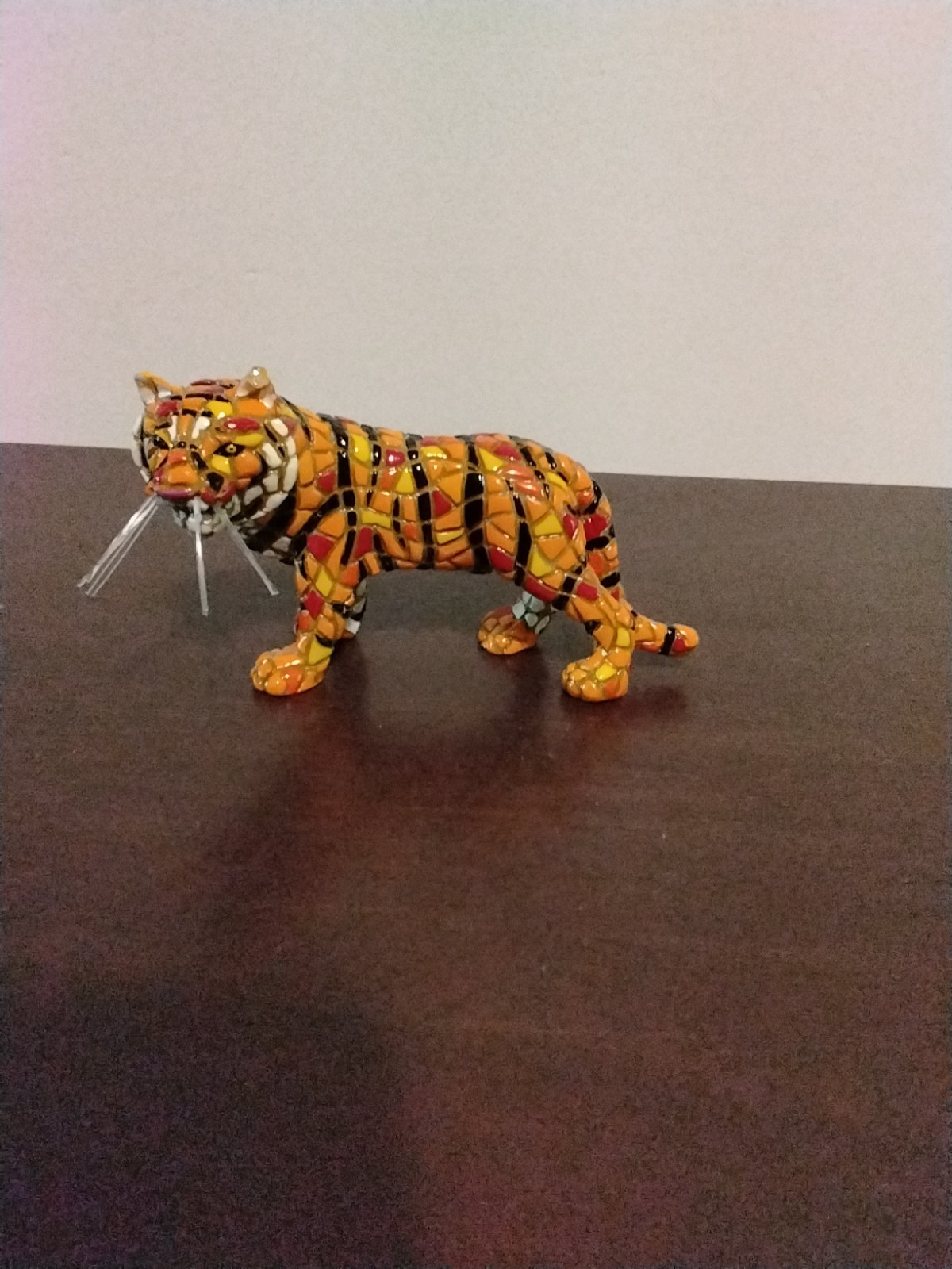 Multicolor Mosaic Tiger Designed In Barcelona, Spain. Vibrant Colors.