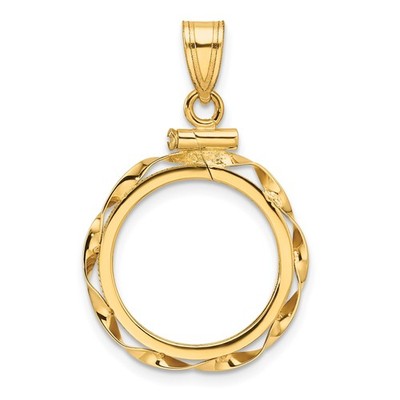 1/10 oz 5 $ American Buffalo Münzeinfassung 16,5 mm gedreht 10k Gelbgold