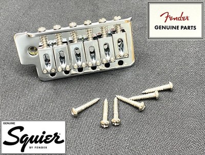 REAL Fender Squier Strat THIN BODY TREMOLO BRIDGE w/SCREWS ~ SHORT BLOCK