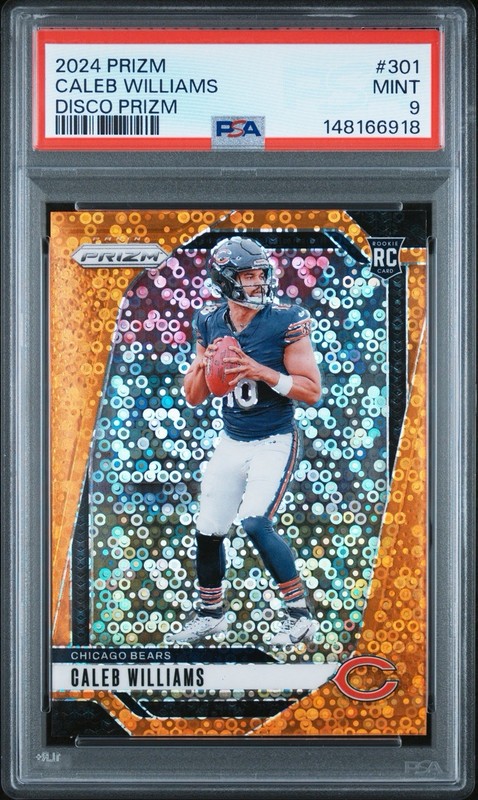 2024 PANINI PRIZM DISCO PRIZM #301 CALEB WILLIAMS PSA 9