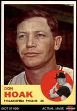 1963 Topps #305 Don Hoak Phillies 6.5 - EX/MT+