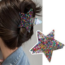 Glitter Star Hair Clips for Women French Hair Barrettes for Hair Styling Hair...