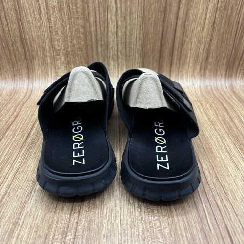 Sandalias Cole Haan Zerogrand de cuero negras con dos correas ajustables para hombre talla 9 M” - Imagen 4 de 8