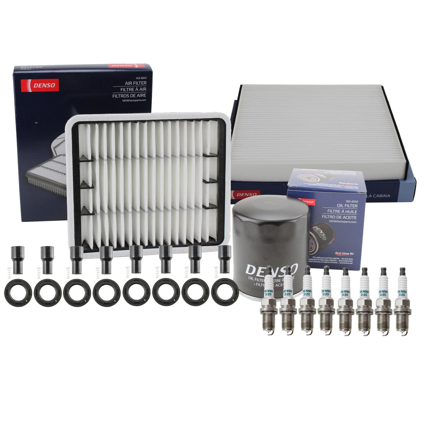 Denso Tune Up Kit 8 Spark Plugs  Boots Kit for LS430 4.3L V8 3UZ-FE Automatic