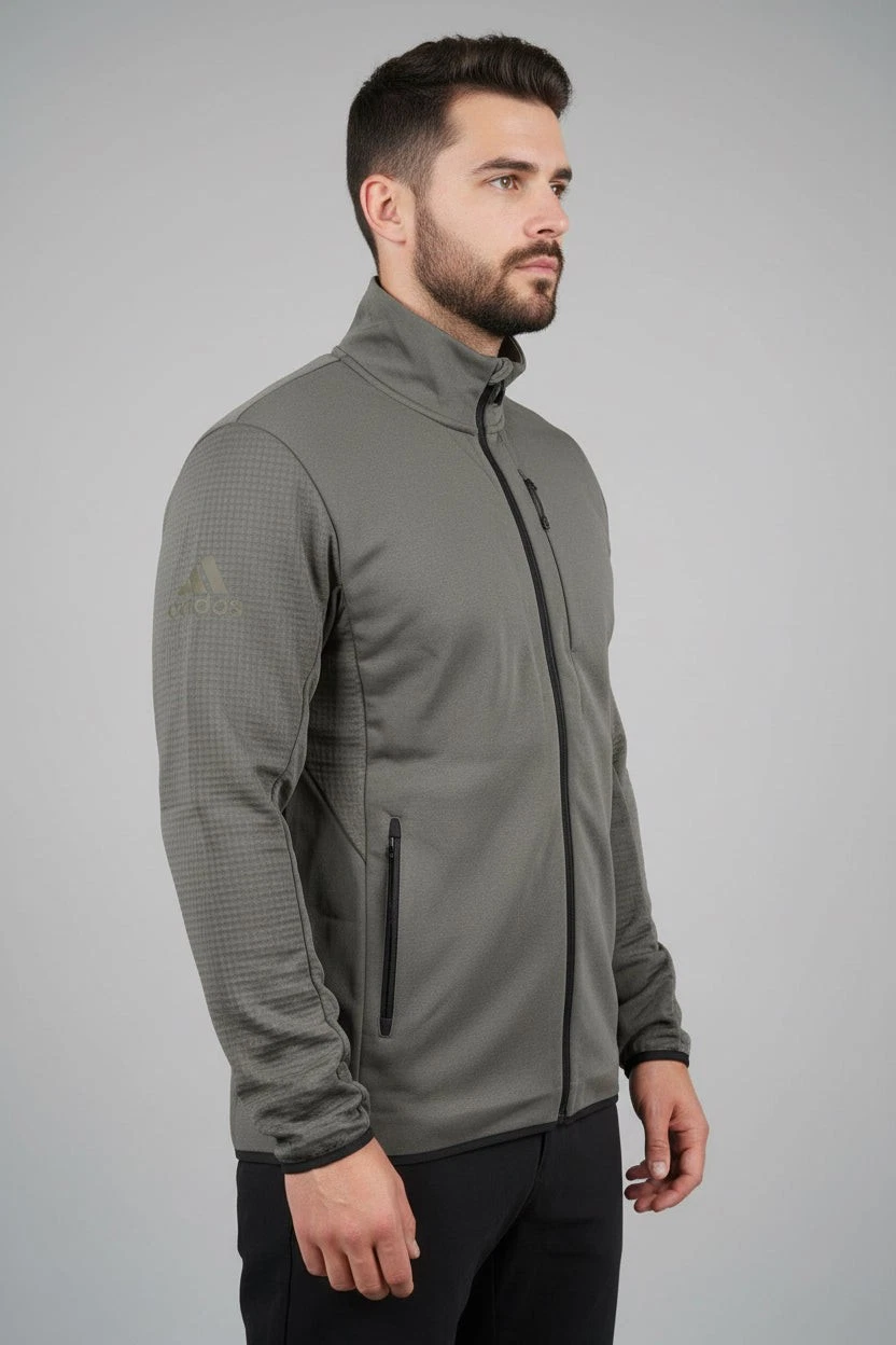 Adidas Mens Climaheat Fleece Full Zip Jacket / BNWT / Dark Green / RRP £95