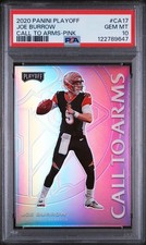 2020 PANINI PLAYOFF CALL TO ARMS PINK #CA17 JOE BURROW PSA 10