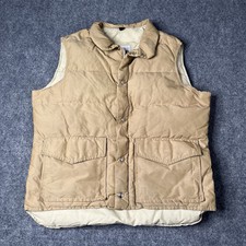 Vtg Woolrich Zip Up Puffer Vest Mens L Sleeveless Jacket Coat Cabincore Utility