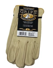 VTG Wells Lamont Cowhide Leather Grip Gloves 1178M Medium Wrist Cinch NOS W/Tags