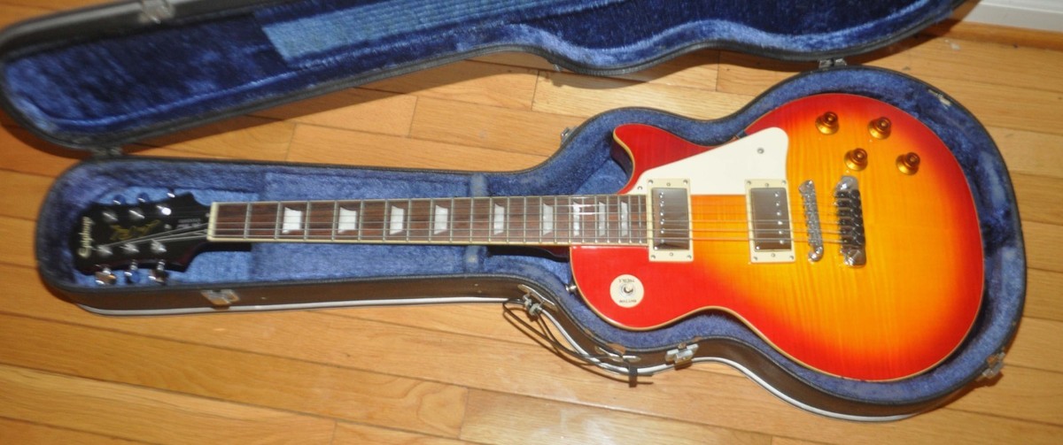 2006 Epiphone Les Paul Standard Cherry Sunburst w/ Hard Case | eBay